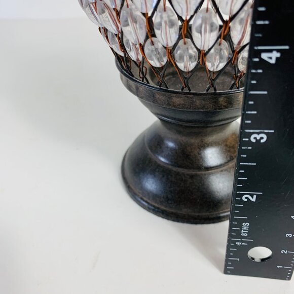 Home Interiors Beaded Wire Candle Holder Pedestal Base Glass Beads Home Decor - Picture 11 of 11